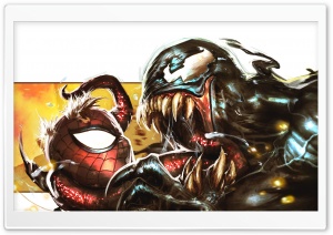 Venom Spiderman Drawing Ultra HD Wallpaper for 4K UHD Widescreen desktop, tablet & smartphone