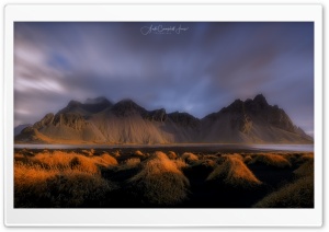 Vestrahorn, Iceland, Sunset Ultra HD Wallpaper for 4K UHD Widescreen desktop, tablet & smartphone
