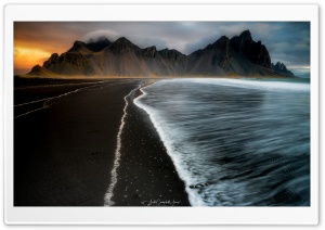 Vestrahorn Mountain Black Sand Beach, Iceland Ultra HD Wallpaper for 4K UHD Widescreen desktop, tablet & smartphone