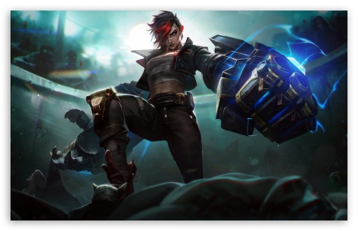 Vi Arcane, League of Legends Video Game UltraHD Wallpaper for UHD 16:9 ; HD 16:9 ; UltraWide 21:9 24:10 ; Widescreen 16:10 5:3 ; Fullscreen 4:3 5:4 3:2 ; Dual 4:3 5:4 3:2 ;