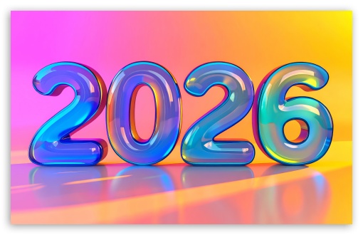 Vibrant 2026 New Year Colors UltraHD Wallpaper for UHD 16:9 ; HD 16:9 ; UltraWide 21:9 24:10 32:9 32:10 ; Widescreen 16:10 5:3 ; Fullscreen 3:2 ; Dual 16:10 5:3 16:9 4:3 5:4 3:2 ;