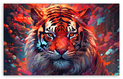 Vibrant Digital Tiger UltraHD Wallpaper for UHD 16:9 ; HD 16:9 ; UltraWide 21:9 24:10 32:9 32:10 ; Widescreen 16:10 5:3 ; Fullscreen 4:3 5:4 3:2 ; Tablet 1:1 ; Mobile 9:16 9:19.5 9:20 10:16 2:3 3:5 3:4 ; Dual 16:10 5:3 16:9 4:3 5:4 3:2 ;