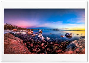 Vibrant Shore 4K UHD Wallpaper for Widescreen and UltraWide Desktop, UltraHD TV, Smartphone, Tablet