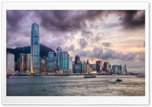 Victoria Harbour, Hong Kong HDR Ultra HD Wallpaper for 4K UHD Widescreen desktop, tablet & smartphone