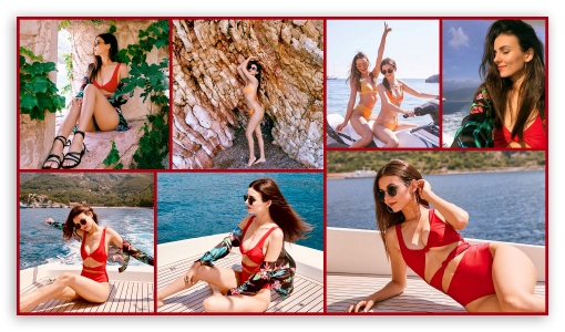 Victoria Justice 2018 Montenegro Collage UltraHD Wallpaper for HD 16:9 ;