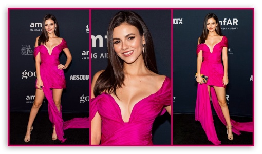 Victoria Justice 2019 Amfar Collage 01 UltraHD Wallpaper for HD 16:9 ;