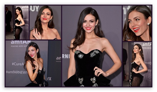 Victoria Justice 2019 Amfar Collage 02 UltraHD Wallpaper for HD 16:9 ;