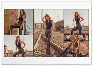 Victoria Justice 2021 Train Station Collage 4K UHD Wallpaper for Widescreen and UltraWide Desktop, UltraHD TV, Smartphone, Tablet