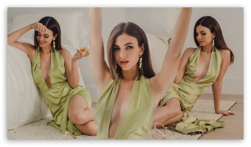 Victoria Justice 2022 Silk Dress UltraHD Wallpaper for HD 16:9 ;