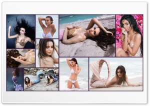 Victoria Justice and Madison Reed Mermaid Collage 4K UHD Wallpaper for Widescreen and UltraWide Desktop, UltraHD TV, Smartphone, Tablet
