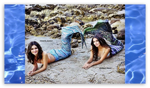 Victoria Justice and Madison Reed Project Mermaid UltraHD Wallpaper for HD 16:9 ;