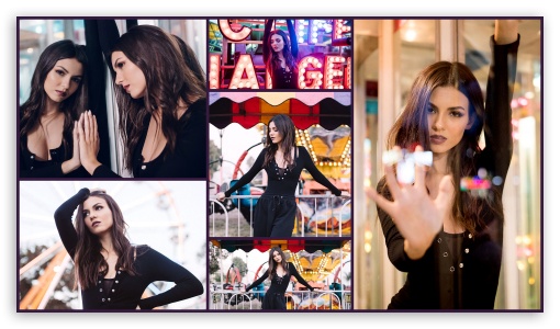 Victoria Justice Carnival Collage UltraHD Wallpaper for HD 16:9 ;
