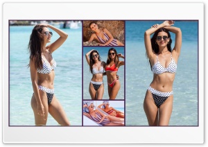 Victoria Justice Revolve Bikini Collage UHD 4K UHD Wallpaper for Widescreen and UltraWide Desktop, UltraHD TV, Smartphone, Tablet