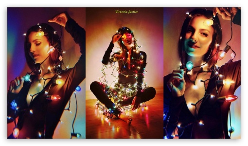 Victoria Justice The Holiday Lights Photoshoot UltraHD Wallpaper for HD 16:9 ;