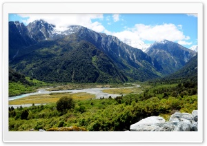 View from Creamy Creek- NZ south Ultra HD Wallpaper for 4K UHD Widescreen desktop, tablet & smartphone