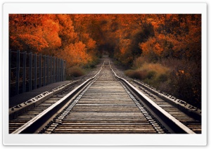 View From Railway Bridge Autumn Ultra HD Wallpaper for 4K UHD Widescreen desktop, tablet & smartphone