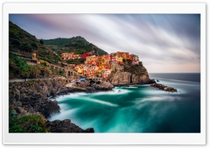 View of Manarola, Cinque Terre, Italy Ultra HD Wallpaper for 4K UHD Widescreen desktop, tablet & smartphone