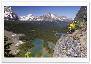 View Of Mary Lake Yoho National Park British Columbia Canada Ultra HD Wallpaper for 4K UHD Widescreen Desktop, Lockscreen, Screensaver, TV, Tablet, Smartphone