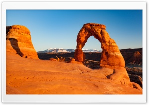 View of the Delicate Arch at Sunset Ultra HD Wallpaper for 4K UHD Widescreen desktop, tablet & smartphone