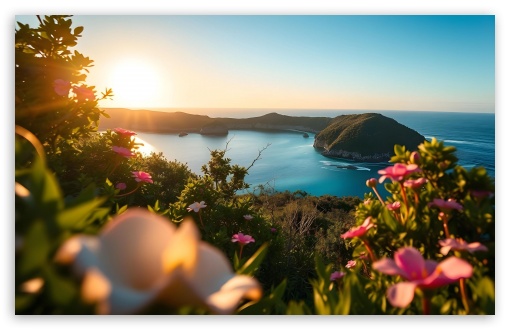 View of the Sea Seen from the Top of Hill UltraHD Wallpaper for UHD 16:9 ; HD 16:9 ; UltraWide 21:9 24:10 ; Widescreen 16:10 5:3 ; Fullscreen 4:3 5:4 3:2 ; Tablet 1:1 ; Mobile 9:16 9:19.5 9:20 10:16 2:3 3:5 3:4 ;