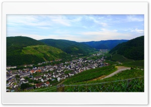 Vineyards Over Dernau Eifel Ultra HD Wallpaper for 4K UHD Widescreen Desktop, Lockscreen, Screensaver, TV, Tablet, Smartphone