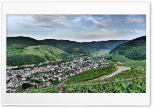 Vineyards Over Dernau Eifel Ultra HD Wallpaper for 4K UHD Widescreen Desktop, Lockscreen, Screensaver, TV, Tablet, Smartphone