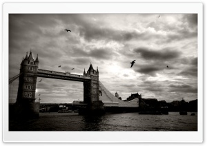 Vintage Picture Of Tower Bridge, London, UK Ultra HD Wallpaper for 4K UHD Widescreen desktop, tablet & smartphone
