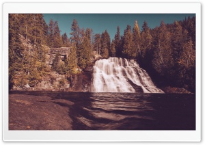 Vintage Waterfall Forest Ultra HD Wallpaper for 4K UHD Widescreen desktop, tablet & smartphone