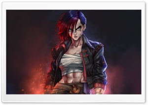 Violet - Arcane League of Legends 4K UHD Wallpaper for Widescreen and UltraWide Desktop, UltraHD TV, Smartphone, Tablet