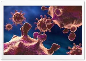 Virus Under Microscope Ultra HD Wallpaper for 4K UHD Widescreen desktop, tablet & smartphone