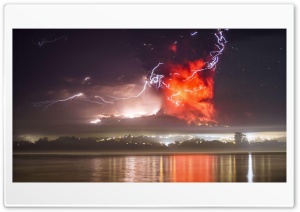 Volcano Eruption Calbuco Chile Mountain Ultra HD Wallpaper for 4K UHD Widescreen desktop, tablet & smartphone