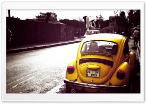 Volkswagen Beetle Yellow Ultra HD Wallpaper for 4K UHD Widescreen desktop, tablet & smartphone