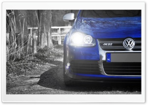Volkswagen Golf R32 Blue Ultra HD Wallpaper for 4K UHD Widescreen desktop, tablet & smartphone