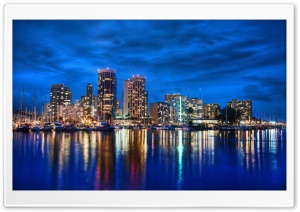Waikiki Skyline At Night Ultra HD Wallpaper for 4K UHD Widescreen desktop, tablet & smartphone