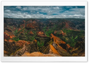 Waimea Canyon Panoramic View 4K UHD Wallpaper for Widescreen and UltraWide Desktop, UltraHD TV, Smartphone, Tablet