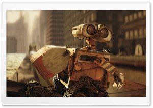 Wall-E In The City Ultra HD Wallpaper for 4K UHD Widescreen desktop, tablet & smartphone