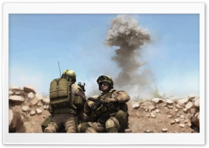 War Soldiers Painting Ultra HD Wallpaper for 4K UHD Widescreen desktop, tablet & smartphone
