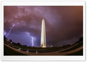 Washington Monument, Thunderstorm Ultra HD Wallpaper for 4K UHD Widescreen desktop, tablet & smartphone