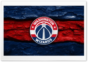 Washington Wizards Wooden Logo 4K UHD Wallpaper for Widescreen and UltraWide Desktop, UltraHD TV, Smartphone, Tablet