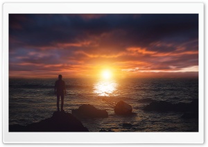 Watching the Sunset Ultra HD Wallpaper for 4K UHD Widescreen desktop, tablet & smartphone