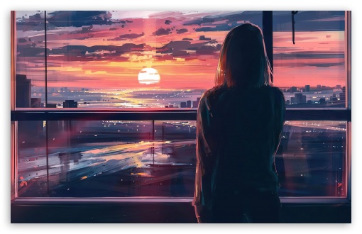 Watching the Sunset from Her Window 4K UHD Wallpaper for Widescreen and UltraWide Desktop, UltraHD TV, Smartphone, Tablet Watching the Sunset from Her Window UltraHD Wallpaper for UHD 16:9 ; HD 16:9 ; UltraWide 21:9 24:10 32:9 32:10 ; Widescreen 16:10 5:3 ; Fullscreen 4:3 5:4 3:2 ; Tablet 1:1 ; Mobile 9:16 9:19.5 9:20 10:16 2:3 3:5 3:4 ; Dual 16:10 5:3 16:9 4:3 5:4 3:2 ;
