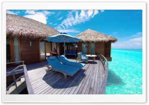 Water Bungalows In Maldives Resort Ultra HD Wallpaper for 4K UHD Widescreen desktop, tablet & smartphone