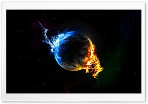 Water Fire Elements Ultra HD Wallpaper for 4K UHD Widescreen desktop, tablet & smartphone