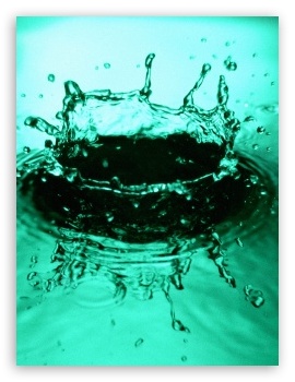 Water Splash Green UltraHD Wallpaper for Mobile 3:4 ;