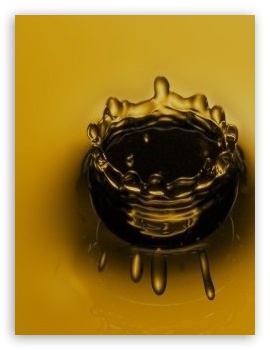 Water Splash Yellow UltraHD Wallpaper for Mobile 3:5 3:4 ;