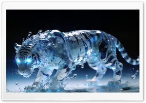 Water Tiger 4K UHD Wallpaper for Widescreen and UltraWide Desktop, UltraHD TV, Smartphone, Tablet