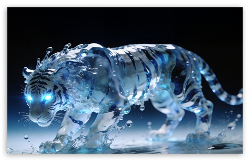 Water Tiger UltraHD Wallpaper for UHD 16:9 ; HD 16:9 ; UltraWide 21:9 24:10 ; Widescreen 16:10 ;