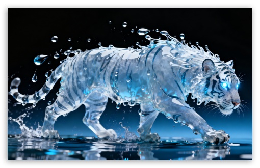 Water Tiger UltraHD Wallpaper for UHD 16:9 ; HD 16:9 ; UltraWide 21:9 24:10 ; Widescreen 16:10 5:3 ;