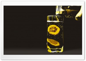 Water With Lemon Ultra HD Wallpaper for 4K UHD Widescreen desktop, tablet & smartphone