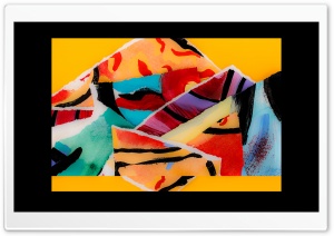 Watercolor Scraps with Black Border Ultra HD Wallpaper for 4K UHD Widescreen desktop, tablet & smartphone